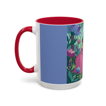 The Lady Of The Enchanted Mirror Colorful Mugs – Art Deco Botanical Elegance