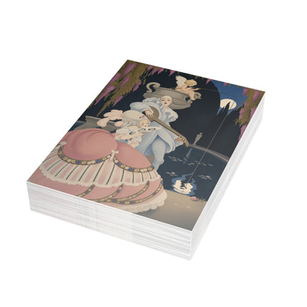 🎶🌙 The Moonlit Serenade Postcard Bundles – Art Deco Garden Romance