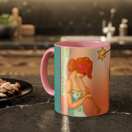 Heavenly Angel Duet Colorful Mugs (11oz, 15oz)