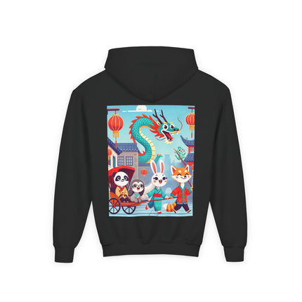 The Little Dragon and Friends Youth Hooded Sweatshirt – Friendship, Adventure & Storybook Charm