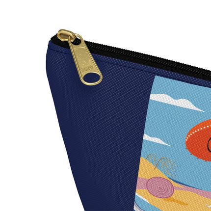 Beachside Promenade Cosmetic Bag – Glamorous Summer Stroll & Retro Chic