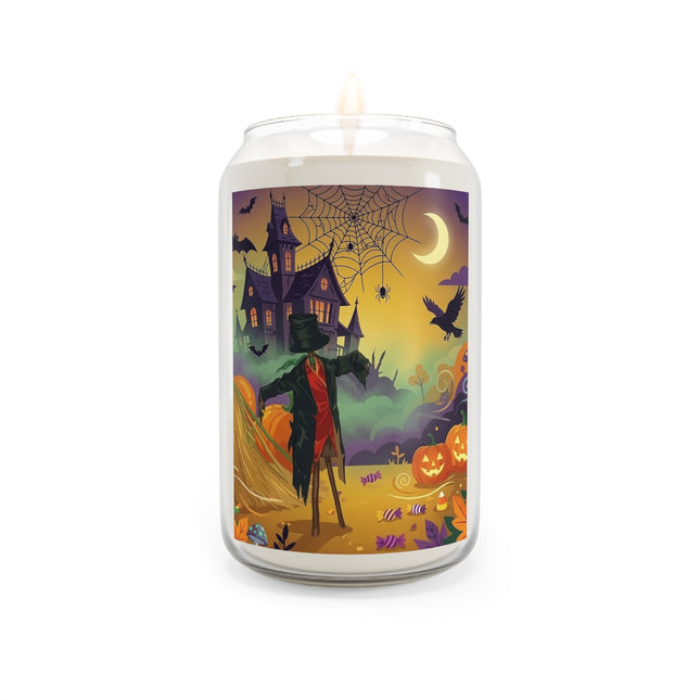 🌙🎃 The Scarecrow Of Haunted Hollow Scented Soy Candle – Whimsical Halloween Mystery