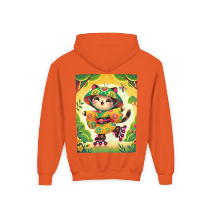 Firefly Dance on Wheels Youth Hooded Sweatshirt – Magical Motion & Playful Glow