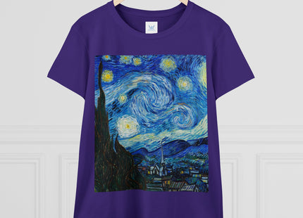 The Starry Night by Vincent Van Gogh Women's Midweight Cotton Tee
