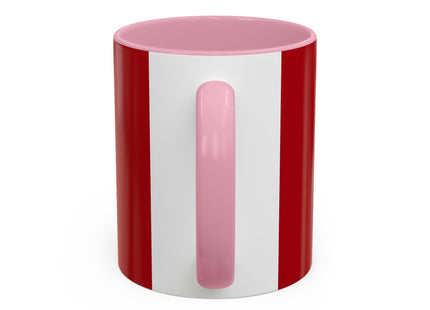 Regal Crimson Crane in the Autumn Mist Colorful Mugs (11oz, 15oz)