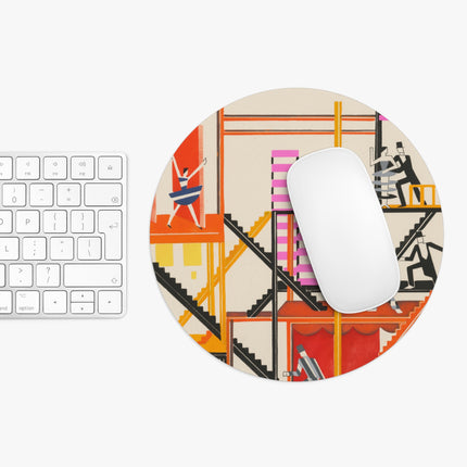Maquettes de Théatre 4 by Alexandra Exter Mouse Pad, Round and Rectangle