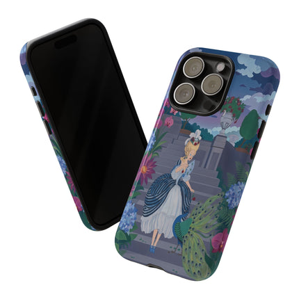 🦚🌸 The Peacock Garden Terrace Phone Case – Art Deco Floral Elegance