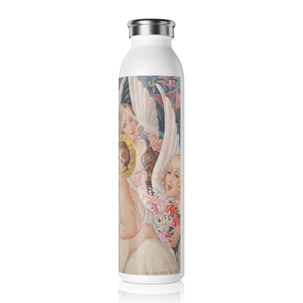 Madonna with Child Surrounded by Musical Angels by Gerda Wegener Slim Water Bottle