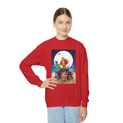 Moonlit Pirate Halloween Youth Crewneck Sweatshirt