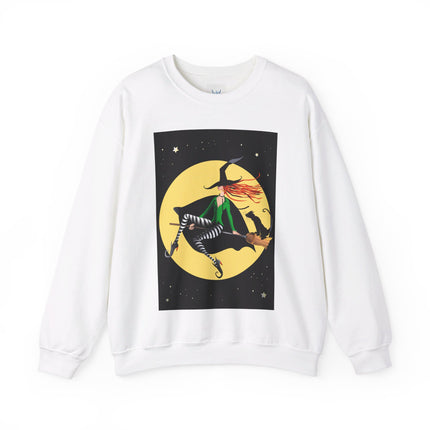 A Witch’s Moonlit Flight Unisex Heavy Blend™ Crewneck Sweatshirt
