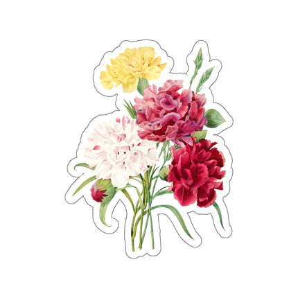 Carnation botanical illustration by Pierre-Joseph Redouté Kiss-Cut Stickers (4 Sizes)