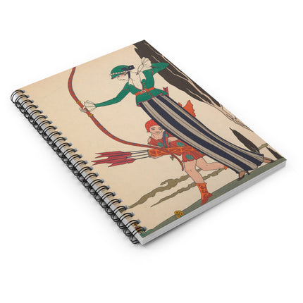 L'Arc Rouge by George Barbier Spiral Notebook - Ruled Line