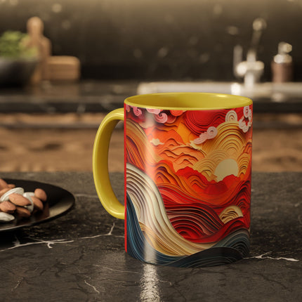 Vibrant Sunrise Sky Colorful Mugs (11oz, 15oz)