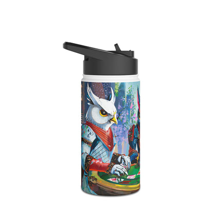 Cyberpunk Owl & Raven Stainless Steel Water Bottle