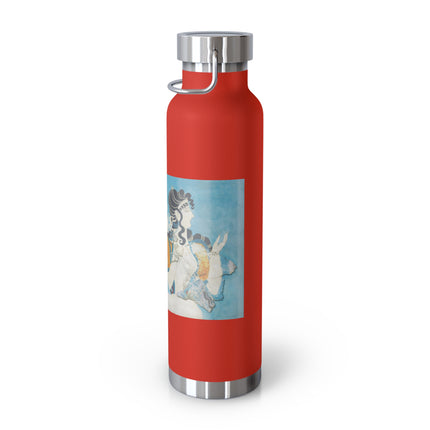 Reproduction of Ladies in Blue by Emile Gilliéron Copper Vacuum Insulated Bottle, 22oz