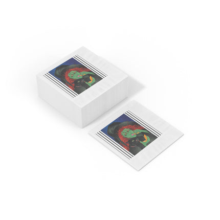 Mirror, Mirror A Witch's Touch White Coined Napkins