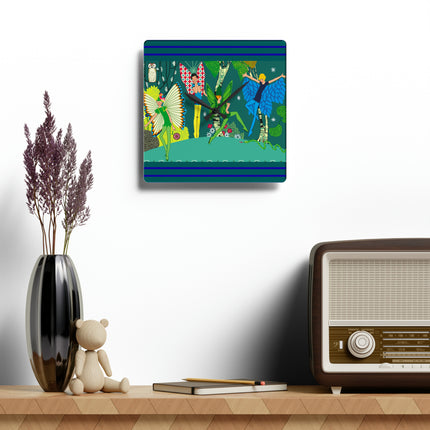 Enchanting Fairies of A Midsummer Night's Dream Acrylic Wall Clock