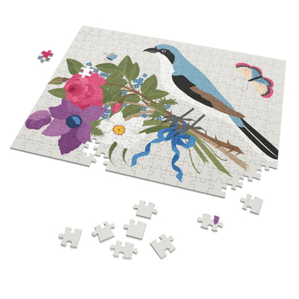 Bluebird & Butterfly Jigsaw Puzzle with Tin