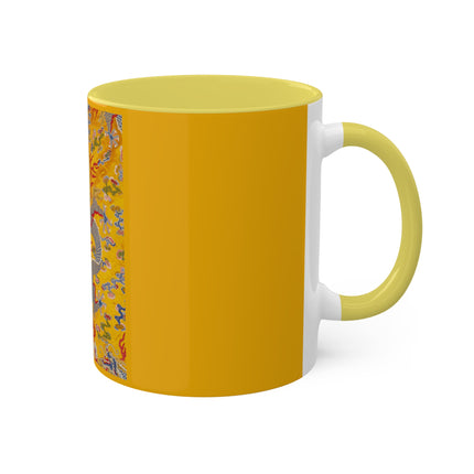 The Imperial 12-Symbol Robe, A Dragon's Regalia Colorful Mugs, 11oz