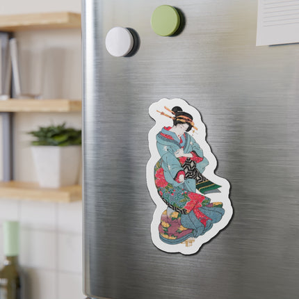 Beauties in a Spring Storm by Keisai Eisen Die-Cut Magnets (5 Sizes)