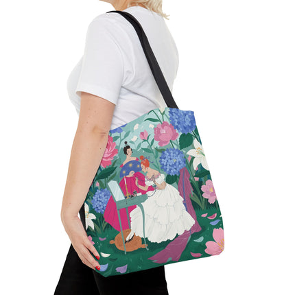 🌸🕯️ The Ladies Of The Enchanted Garden Vanity Tote Bag – Art Deco Floral Elegance