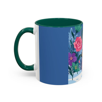 🌹❄️ The Holly Rose Of Winter Colorful Mug – Art Deco Christmas Garden