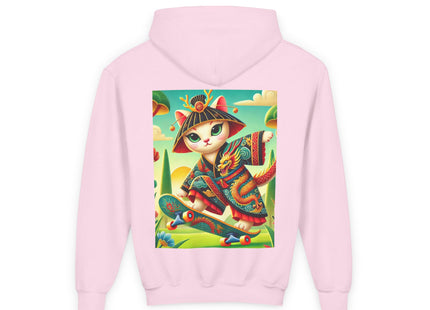Dragon Dance on Wheels Youth Heavy Blend Hooded Sweatshirt