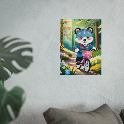 Furry Cyclist Fine Art Posters