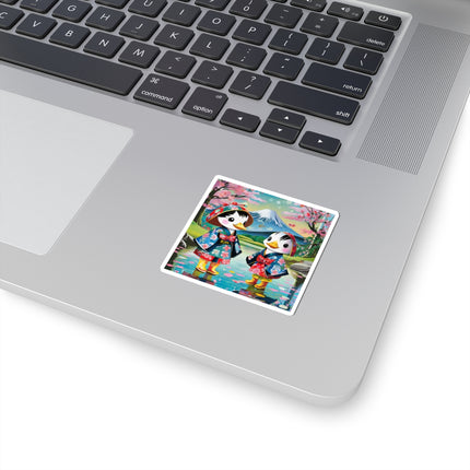 Rainy Day Ducks Kiss-Cut Stickers (4 Sizes)
