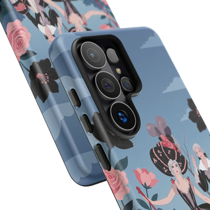 🌹🎭 The Rose Masquerade Promenade Phone Case – Art Deco Floral Elegance