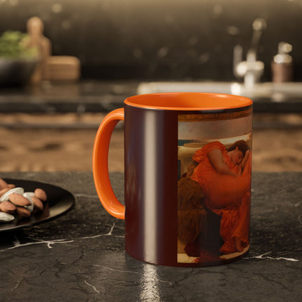 Flaming June by Frederic Leighton Colorful Mugs (11oz, 15oz)