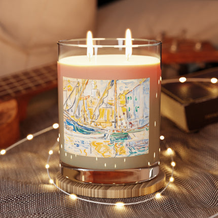Saint-Tropez by Paul Signac Scented Candle - Full Glass, 11oz - The White Tea & Fig, The Lavender & Sage, and The Ocean Mist & Moss
