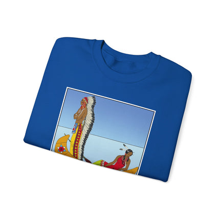 Le long du Missouri (Indian couple on the Missouri River) by George Barbier Heavy Blend™ Crewneck Sweatshirt