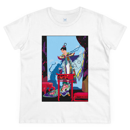 A Visual Journey by Umberto Brunelleschi Women's Midweight Cotton Tee