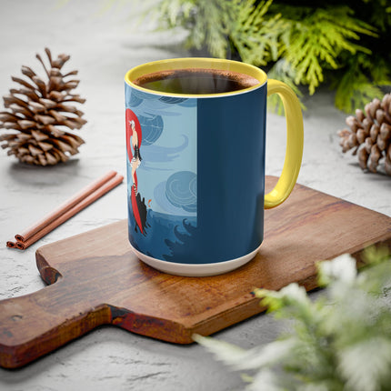 Siren of the Waves Colorful Mugs – Dramatic Sea Power & Bold Elegance