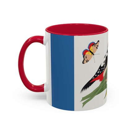 Woodpecker & Tulip Colorful Mugs – Vibrant Spring & Bold Beauty