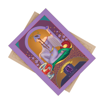 February & Amethyst Ceramic Tile — Gem Series by Sofia Chiostri