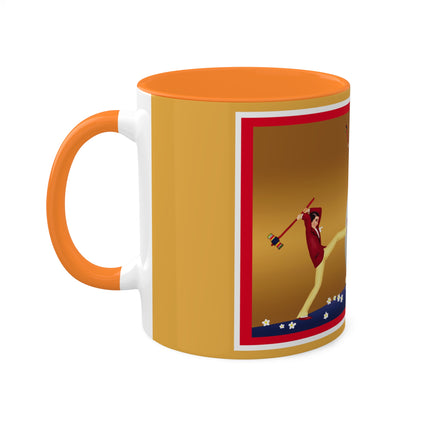 Crack-Up Comedy: The Great Egg Duel Colorful Mugs, 11oz