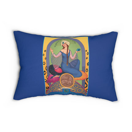 December & Tanzanite (from the Gem Series) by Sofia Chiostri Spun Polyester Lumbar Pillow