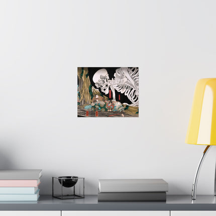 Mitsukuni Defying the Skeleton Spectre by Utagawa Kuniyoshi Matte Horizontal Posters