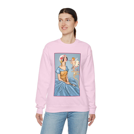 The Enchanting Painter: A Fairy's Artistic Touch Heavy Blend™ Crewneck Sweatshirt