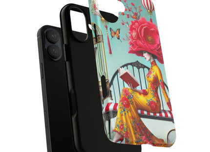 Reading In A Painted Garden Phone Cases