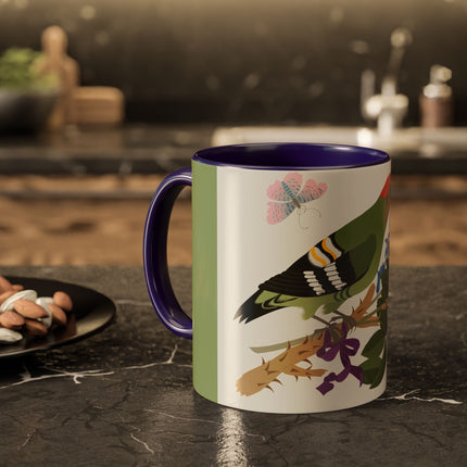 Woodpecker & Rose Colorful Mugs – Vibrant Spring & Bold Beauty
