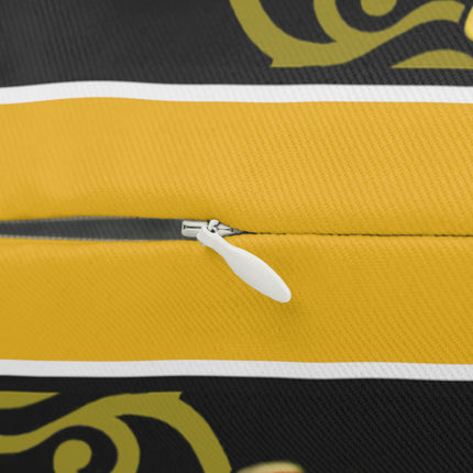 Golden Embrace Spun Polyester Lumbar Pillow