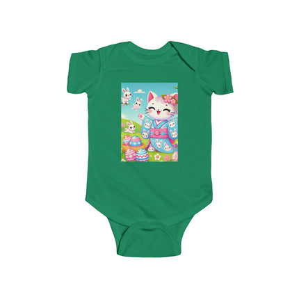 Springtime Kitten’s Easter Joy Infant Fine Jersey Bodysuit