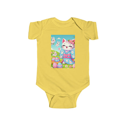 Springtime Kitten’s Easter Joy Infant Fine Jersey Bodysuit