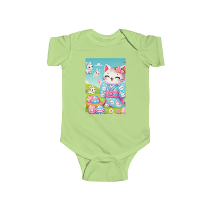 Springtime Kitten’s Easter Joy Infant Fine Jersey Bodysuit
