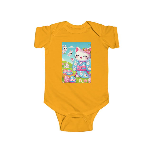Springtime Kitten’s Easter Joy Infant Fine Jersey Bodysuit
