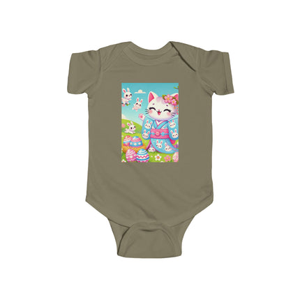 Springtime Kitten’s Easter Joy Infant Fine Jersey Bodysuit