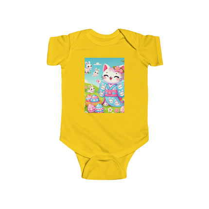 Springtime Kitten’s Easter Joy Infant Fine Jersey Bodysuit